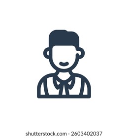 Student Boy for School Bus Purpose Vector Icon