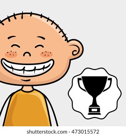 student boy study icon vector illustration design