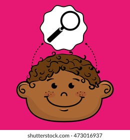 student boy study icon vector illustration design