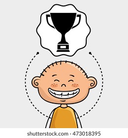 student boy study icon vector illustration design