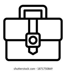 Student briefcase icon. Outline student briefcase vector icon for web design isolated on white background