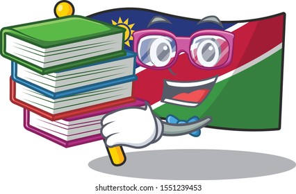student bring bookflag namibia isolated the in character