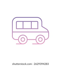 Icono de autobús estudiantil Vector ilustración de stock