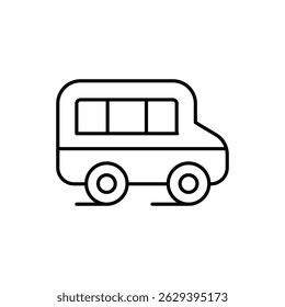 Icono de autobús estudiantil Vector ilustración de stock