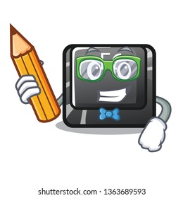 Student button f6 isolated in the mascot