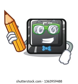 Student button f7 in the shape mascot