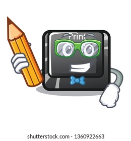 Student button print screen in shape mascot