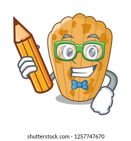 Student cake madeleine french isolated on mascot