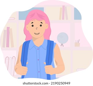 un estudiante vino a la escuela para estudiar