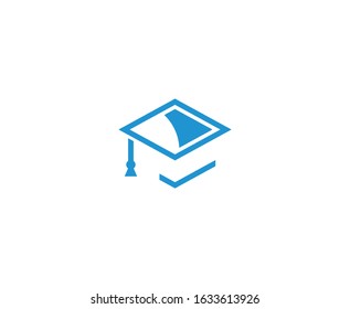 Student cap logo education vector 