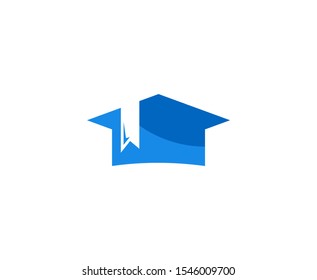 Student cap logo vector education icon 