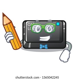 Student capslock button in the shape character