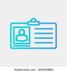 Student card icon in gradient style about school and education, use for website mobile app presentation