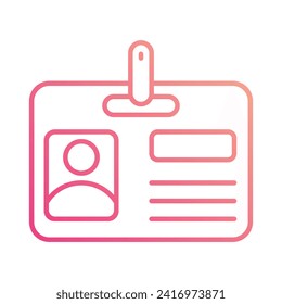 Student Card icon isolate white background vector stock illustration