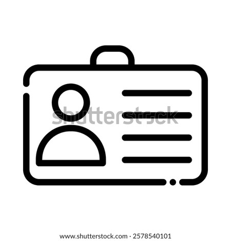 Student Card Icon in Line Style
