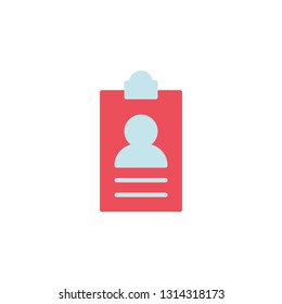 Student Card Icon Vector Illustration in Flat Style for Any Purpose