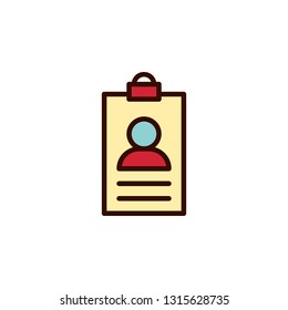 Student Card Icon Vector Illustration in Flat Style for Any Purpose
