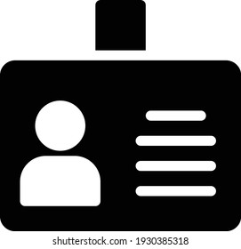 icono plano de glifo vectorial de tarjeta de estudiante