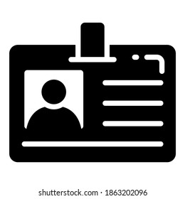 student card vector glyph icon, school and education icon