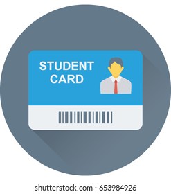 Student Card Vector Icon 