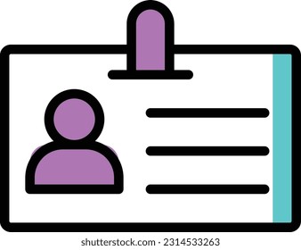 student card Vector illustration on a transparent background. Premium quality symmbols. Line Color vector icons for concept and graphic design.