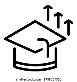 Student career icon. Outline student career vector icon for web design isolated on white background