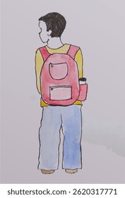 a student carrying a backpack 