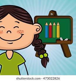 student cartoon color vector illustration design eps 10