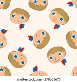 student cartoon, cartoon seamless pattern background