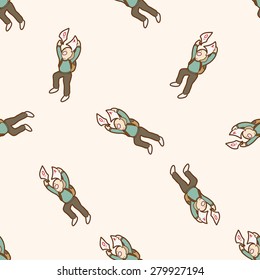 student cartoon , cartoon seamless pattern background