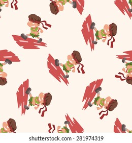 student , cartoon seamless pattern background