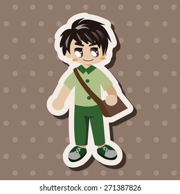 student cartoon theme elements