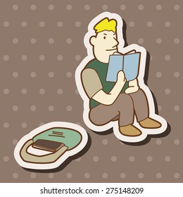 student cartoon theme elements