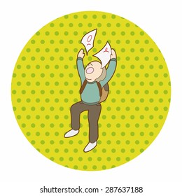 student cartoon theme elements