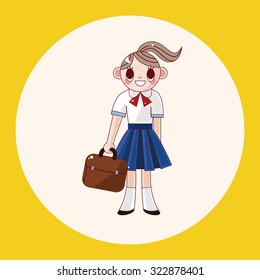 student cartoon theme elements