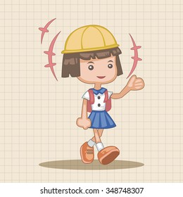 student cartoon theme elements