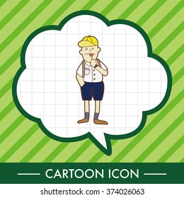 student cartoon theme elements