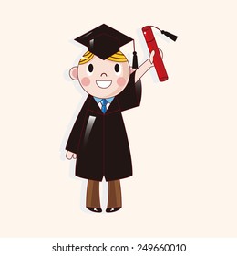 student cartoon theme elements vector,eps