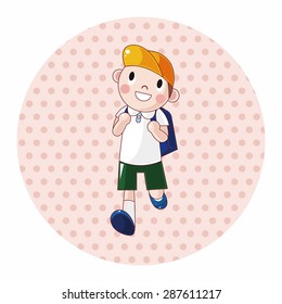 student cartoon theme elements vector,eps