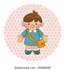 student cartoon theme elements vector,eps