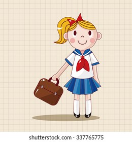 student cartoon theme elements vector,eps