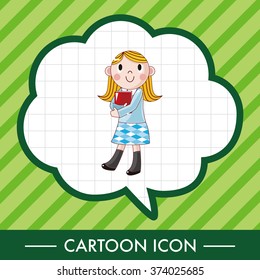 student cartoon theme elements vector,eps