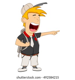 Student cartoon vector illustration