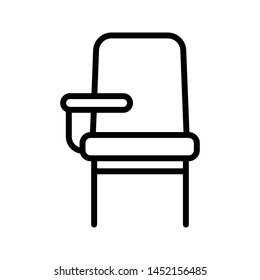 Student Chair Thin Line Vector Icon