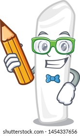 Student chalk in the a character shape