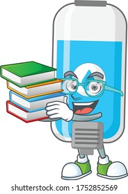 Student character with book mascot design wall hand sanitizer