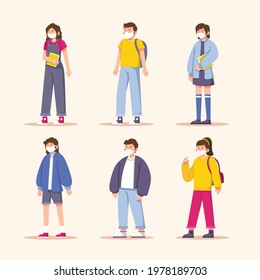 Student character design vector illustration