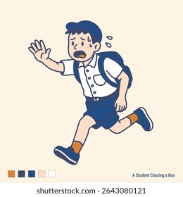 A Student Chasing a Bus