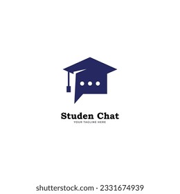 student chat logo icon vector template.