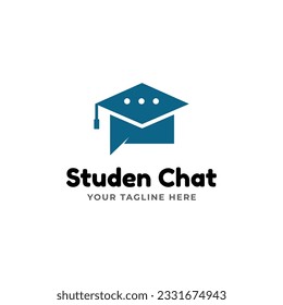 student chat logo icon vector template.